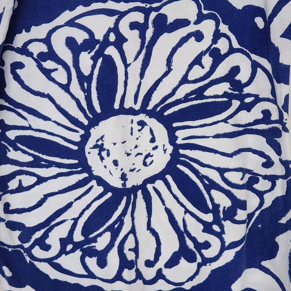 Soft Surroundings 100% Cotton Sleeveless Blue White Dress Size M - Picture 4 of 8